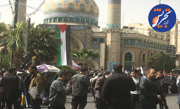 تجمع مردمی علیه جنایات رژیم صهیونیستی در میدان فلسطین - تهران